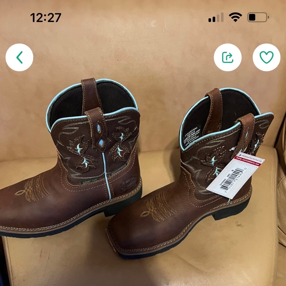 Justin boots- steel toe